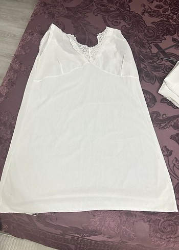 Kadın Beyaz Bohem Midi Sabahlık - Görsel 3