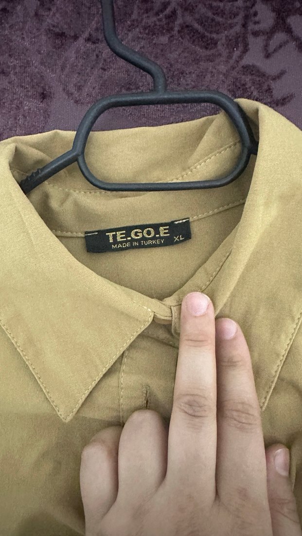 Nakışlı Bej Hamile Bluzu - Görsel 3