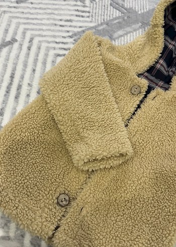 Kahverengi Erkek Çocuk Kürk Detaylı Kaban - Görsel 2