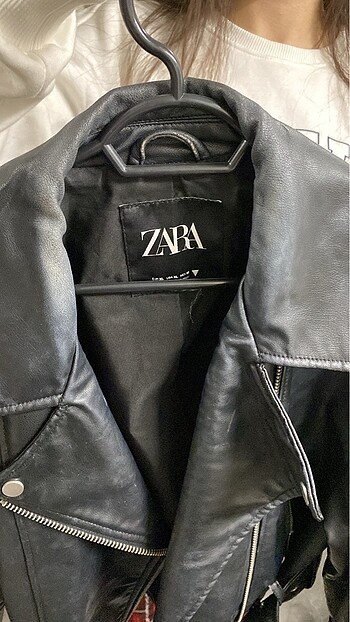 xl Beden siyah Renk Zara oversize deri ceket