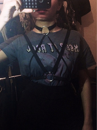 universal Beden Siyah lastik harness vücut kemeri