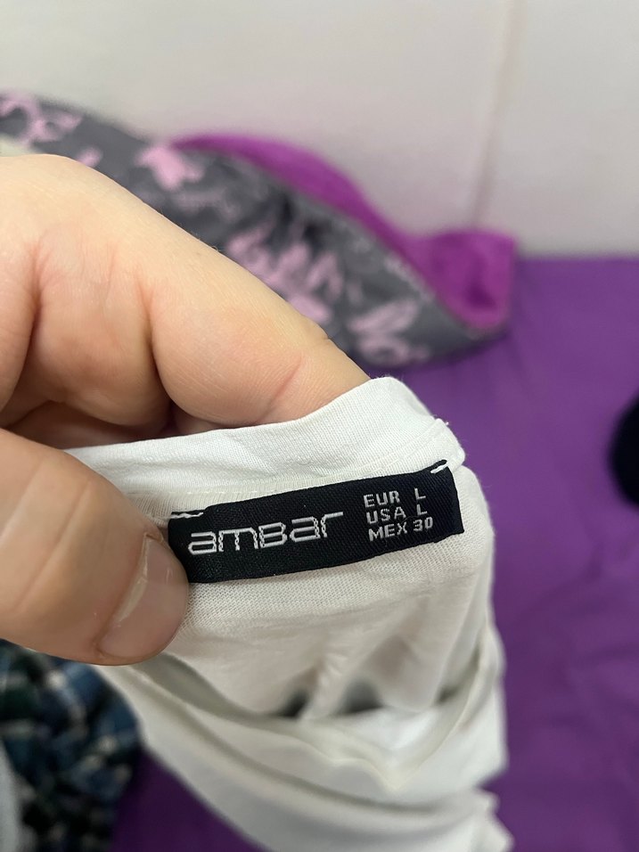 Mor Baskılı Kadın Streetwear Tişört - Görsel 4