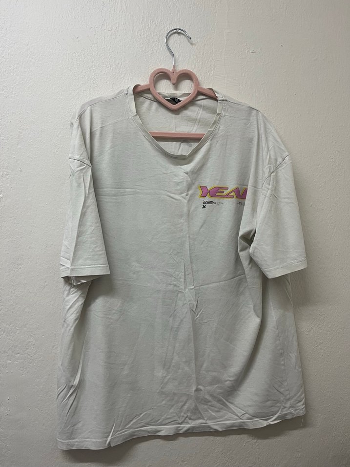 Mor Baskılı Kadın Streetwear Tişört - Görsel 2