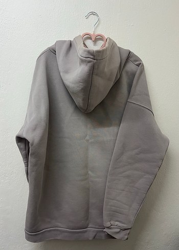 Gri Yüksek Yakalı Kadın Sweatshirt - Görsel 3