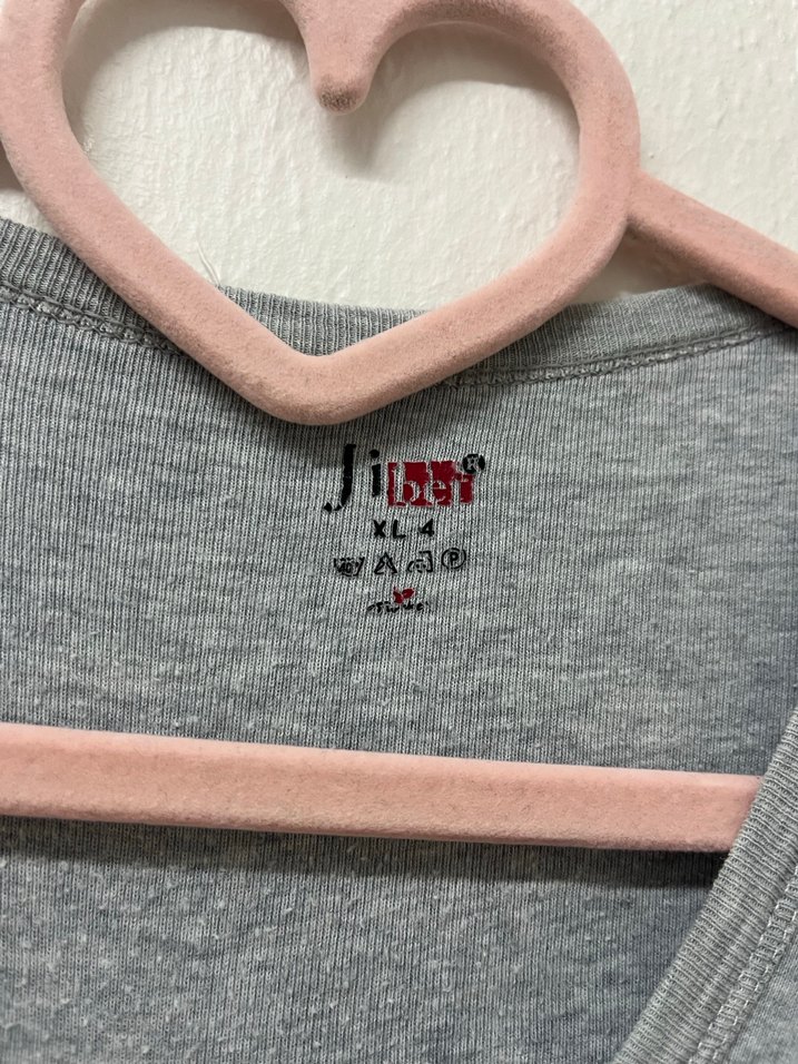 Gri Keten Erkek Tişört, Kısa Kollu, Salaş Kesim - Görsel 4