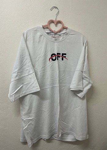 Beyaz Baskılı Oversize Streetwear Tişört - Görsel 4