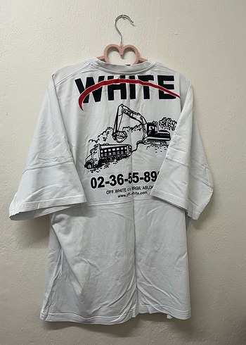 Beyaz Baskılı Oversize Streetwear Tişört - Görsel 3