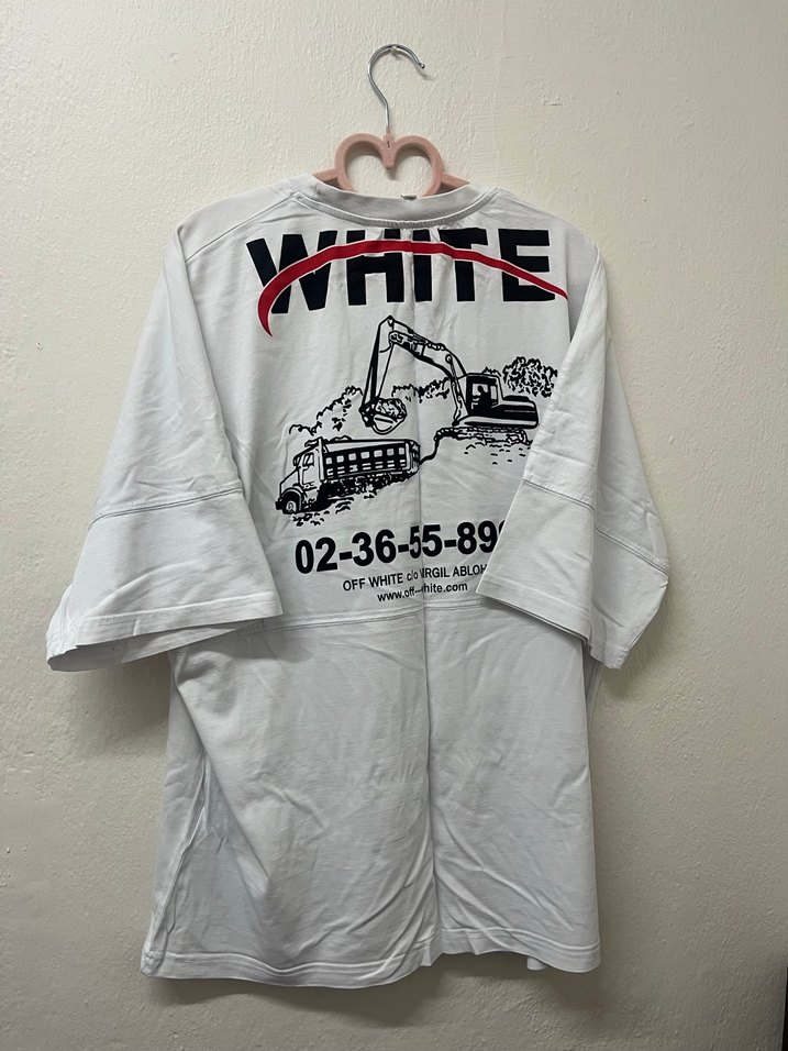 Beyaz Baskılı Oversize Streetwear Tişört - Görsel 3