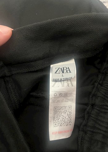 Siyah  Bol Kesim Zara Kumaş Şort - Görsel 2