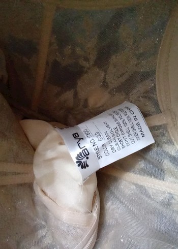 Çiçek ve korse Detaylı Straplez Gold Gelinlik - Görsel 10