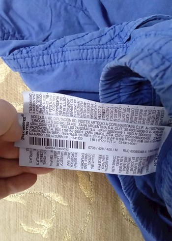 m Beden mavi Renk ZARA KADIN Rahat Kesim PARAŞÜT Kumaş Pantolon