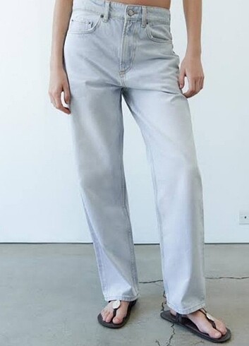 ZARA KADIN RAHAT KOT JEANS PANTOLON 