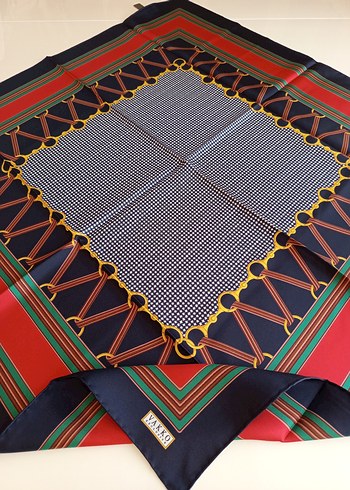 Vakko geometrik desenli tivil eşarp - Görsel 7