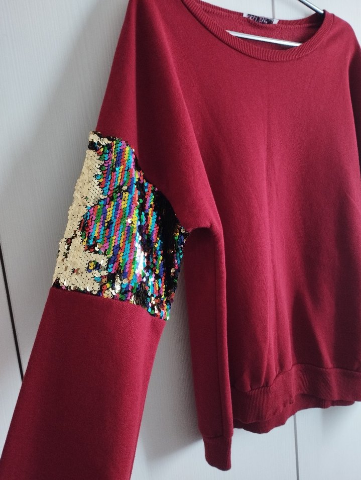 kadın pullu bluz - Görsel 3