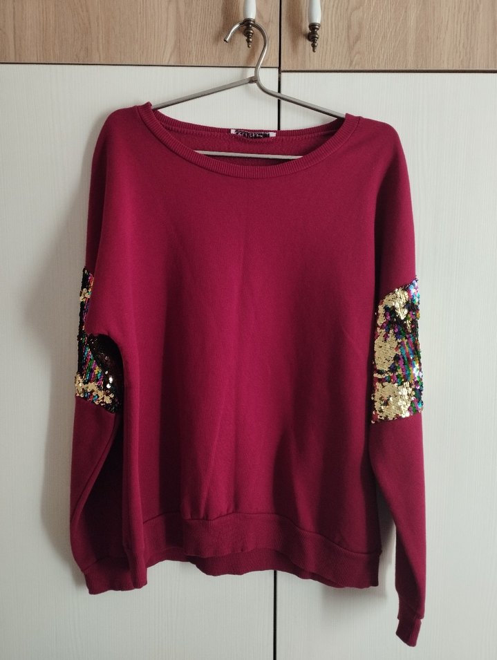 kadın pullu bluz - Görsel 4