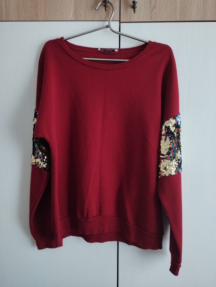 kadın pullu bluz - Görsel 5