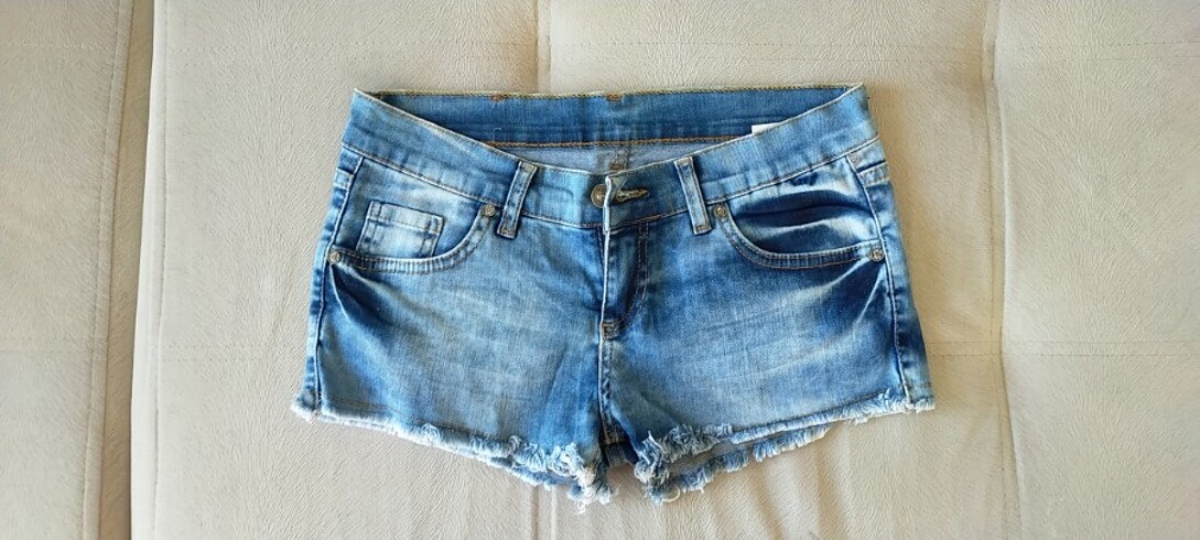 Ultra mini denim şort