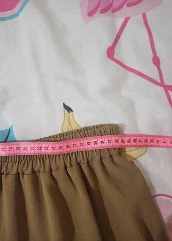 40 Beden camel Renk garzia etekli takım