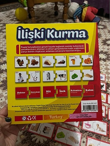 Diğer 2-6 yaş arasına uygun ilişki kurma eğlenceli bulmaca