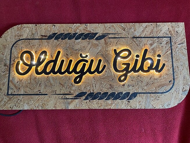 Tuborg Olduğu gibi led dekoratif tabela