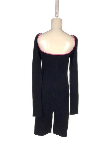 The Latest Thing V Yaka Siyah Triko Tulum - Görsel 4