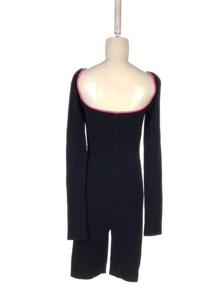 The Latest Thing V Yaka Siyah Triko Tulum - Görsel 4