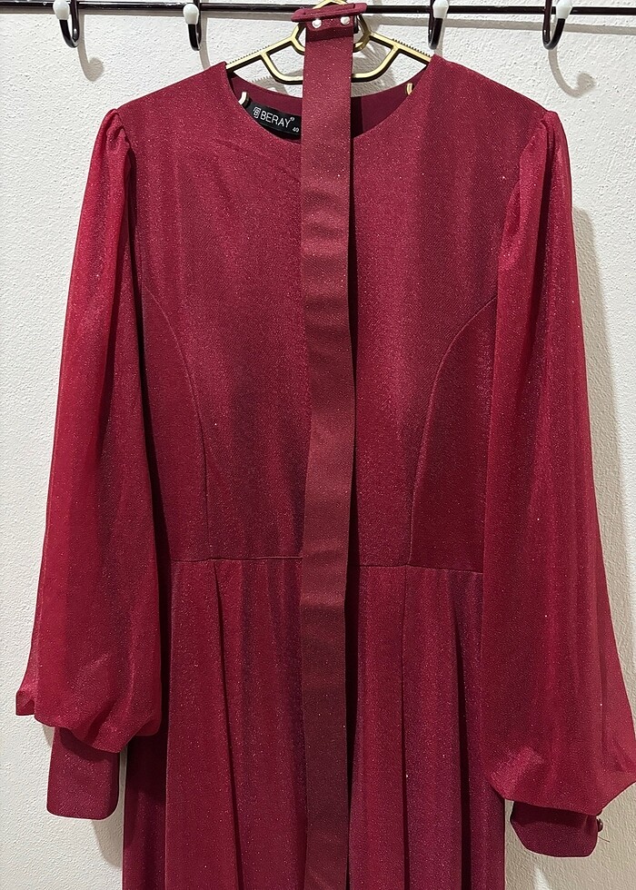 Simli Kuyruklu Tül Abiye - Görsel 2