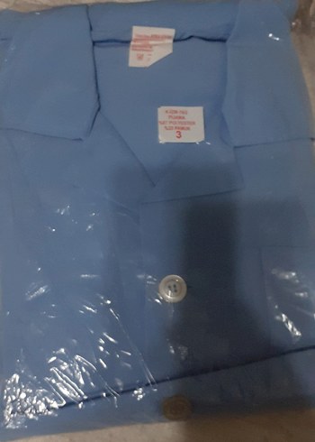 Mavi Kollu Düğmeli Erkek pijama takımları - Görsel 10