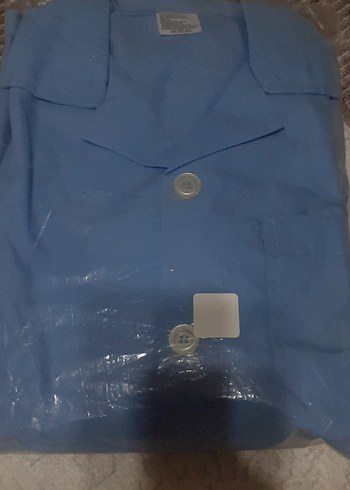 Mavi Kollu Düğmeli Erkek pijama takımları - Görsel 7