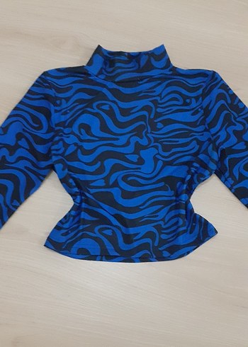 Mavi Zebra Desenli Bluz