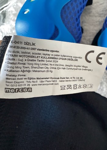 Mavi Biker Dizlik ve Dirseklik Seti Velcro Çocuk - Görsel 3