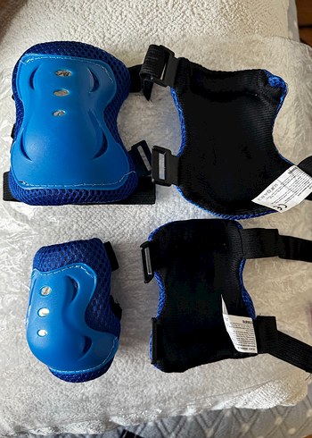 Mavi Biker Dizlik ve Dirseklik Seti Velcro Çocuk - Görsel 4