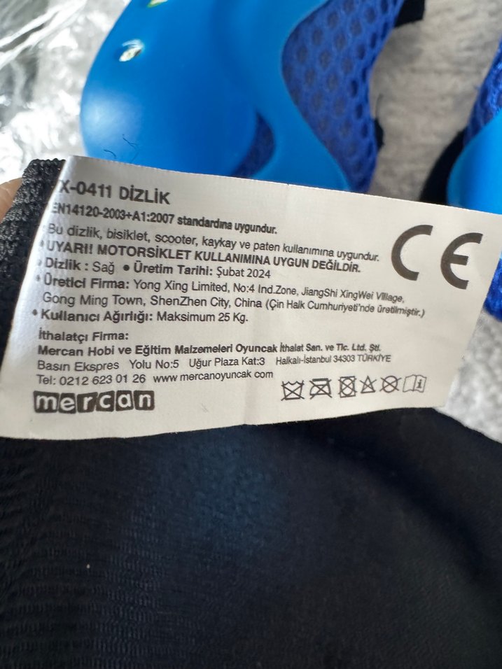 Mavi Biker Dizlik ve Dirseklik Seti Velcro Çocuk - Görsel 3