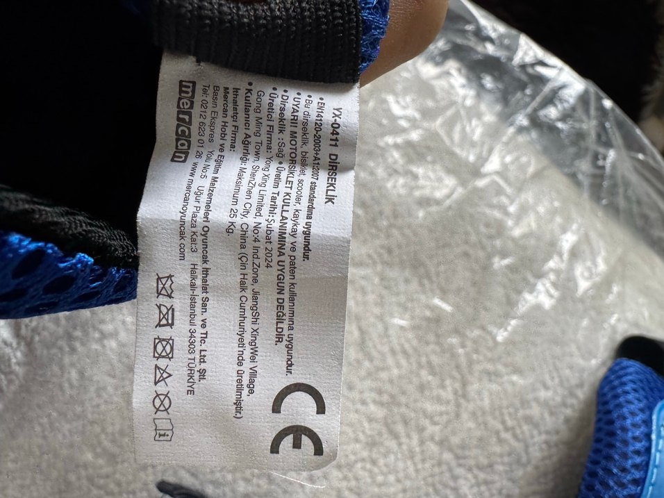 Mavi Biker Dizlik ve Dirseklik Seti Velcro Çocuk - Görsel 2