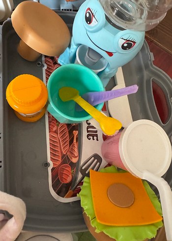 Renkli Oyuncak Mutfak Seti ve Aksesuarları - Görsel 8