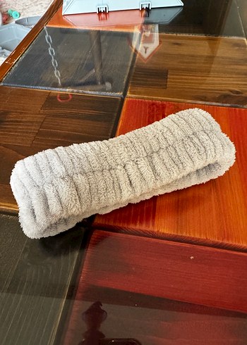 Gri Kadın Elastik Polar Saç Bandı - Görsel 4