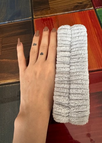 Gri Kadın Elastik Polar Saç Bandı - Görsel 2