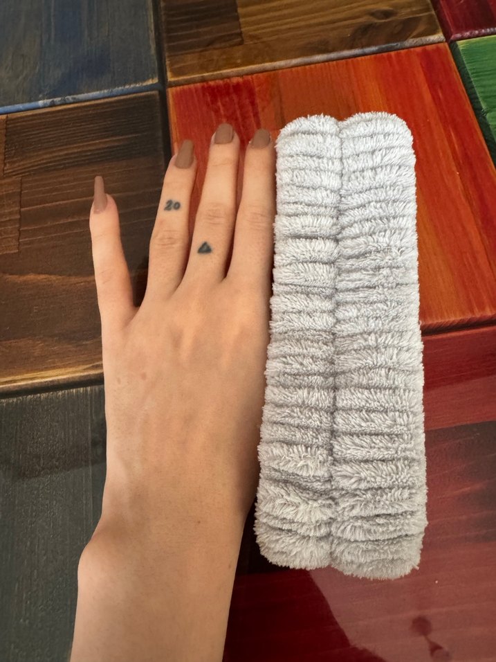 Gri Kadın Elastik Polar Saç Bandı - Görsel 2