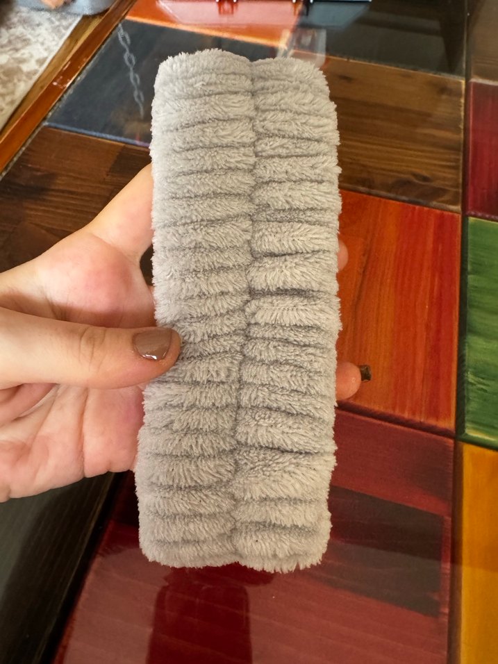 Gri Kadın Elastik Polar Saç Bandı - Görsel 3