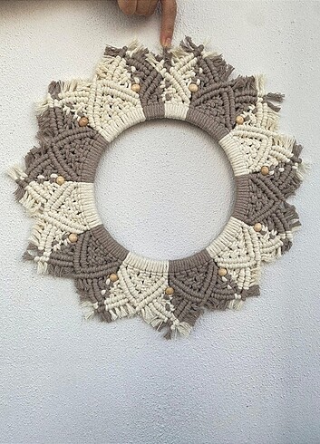 Makrome duvar süsü ( isteğe bağlı aynalı)