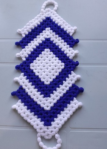 Mavi Beyaz Kare Banyo lifi - Görsel 2