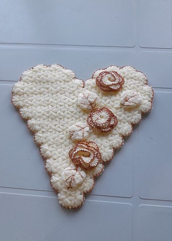 Çiçek Detaylı El Örgüsü banyo lifi - Görsel 3