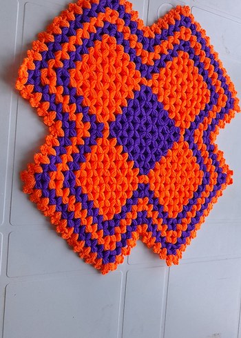 Kırmızı Beyaz Örgü Banyo lifi - Görsel 2