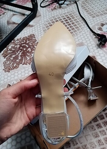 40 Beden Şık kadeh topuklu ayakkabı 