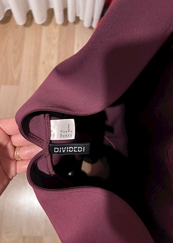 H&M marka Mor Dantelli Mini V Yaka Kolsuz Sırt Dekolteli Elbise - Görsel 7