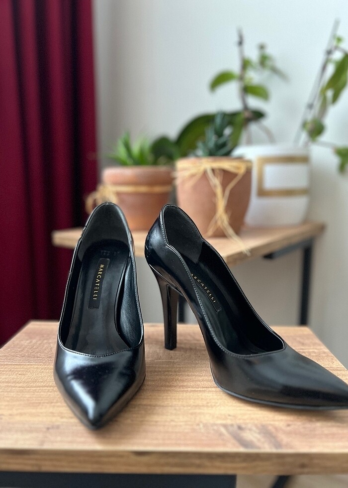 Siyah Stiletto 37 numara - Görsel 2