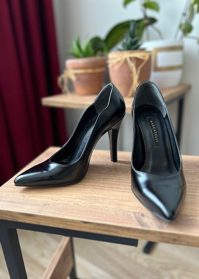 Siyah Stiletto 37 numara - Görsel 5