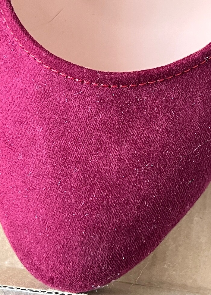 Süet, 37 numara ,platform topuk, vişne rengi(mor) ,topuklu ayakk - Görsel 3