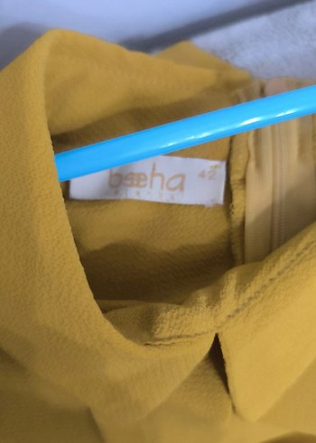 Sarı Uzun Kollu Salaş Kadın Tunik - Görsel 2