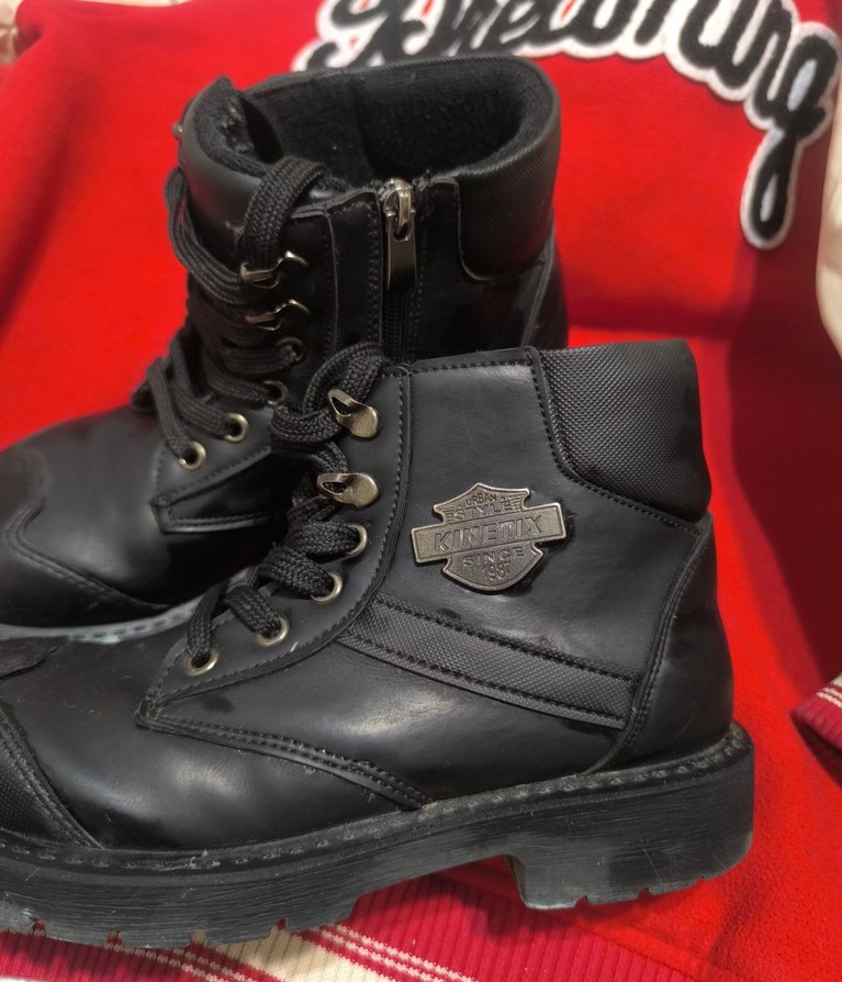 kinetix Erkek Çocuk Siyah Bağcıklı Biker Bot - Görsel 2